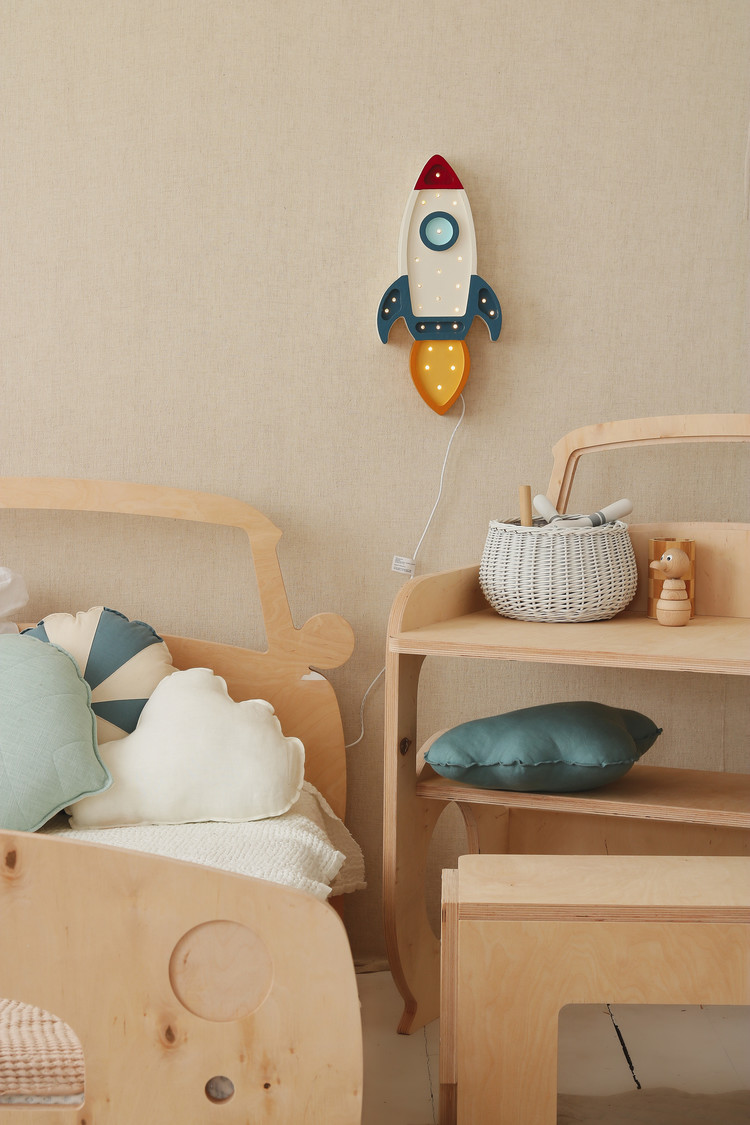 Little Lights Litlle Lights Lamp Space rocket white