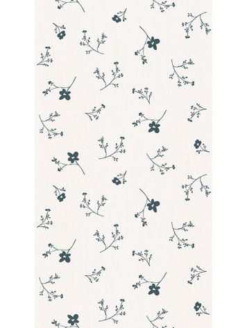 Bibelotte Bibelotte | Behang bloemenzee groot denimblauw