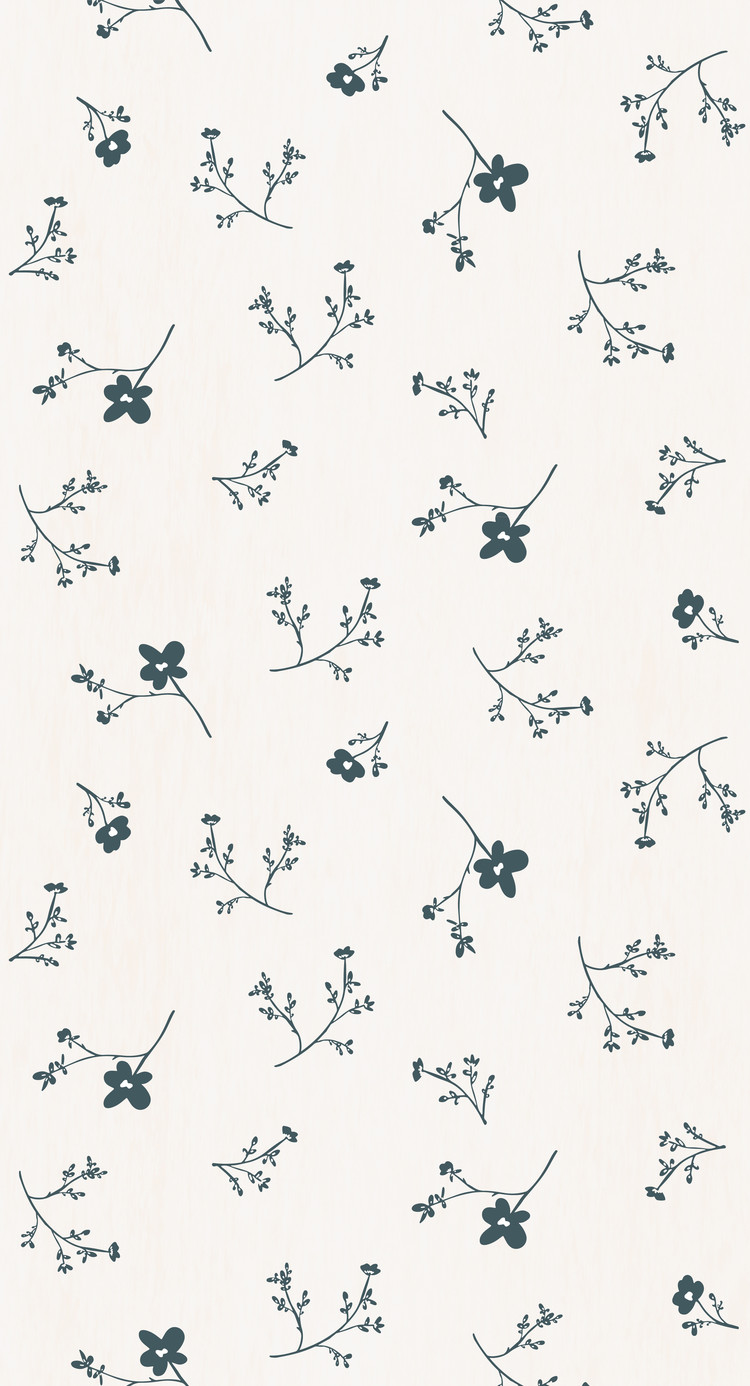 Bibelotte Bibelotte Behang bloemenzee groot denimblauw