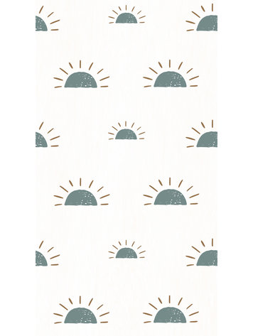 Bibelotte Bibelotte | Behang ochtendgloren denimblauw