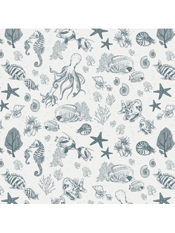 Little Amour Little Amour Behang Little underwater world blue