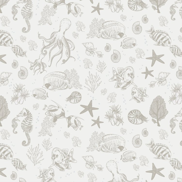 Little Amour Little Amour | Behang Little underwater world bruin