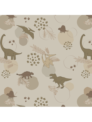 Little Amour Little Amour Behang Dino planet multi