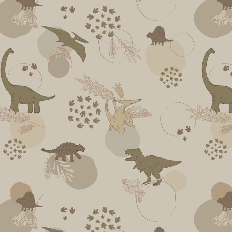 Little Amour Little Amour Behang Dino planet multi