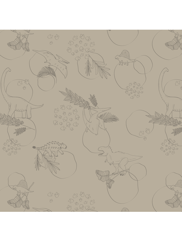 Little Amour Little Amour Behang Dino planet sand