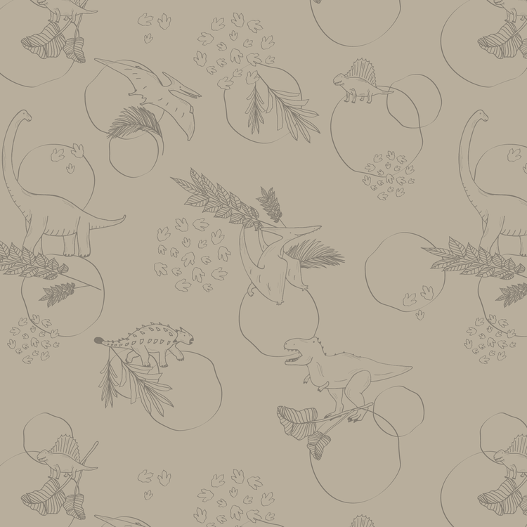 Little Amour Little Amour Behang Dino planet sand