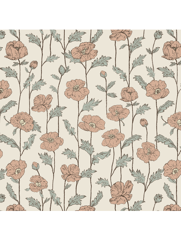 Little Amour Little Amour | Behang Poppy amour zalmroze