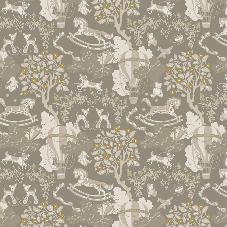 Little Amour Little Amour Behang Dreamy toys brown