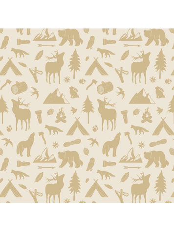 Little Amour Little Amour  |  Behang Wild forest oker