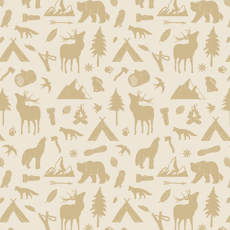 Little Amour Little Amour Behang wild forest ochre