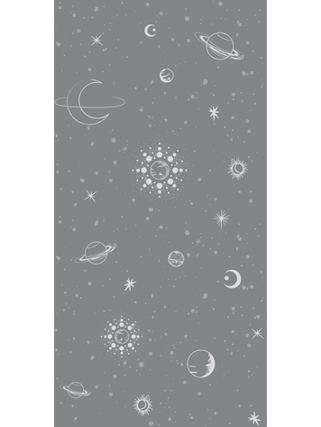 Little Amour Little Amour | Behang Space stars blauw