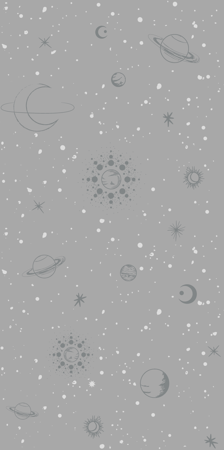 Little Amour Little Amour Behang Space stars grey