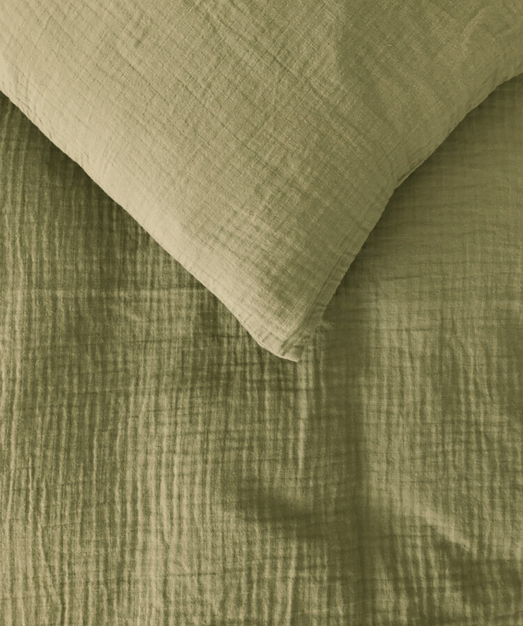 By KlipKlap By KlipKlap Duvet cover set dusty olive junior 100x140