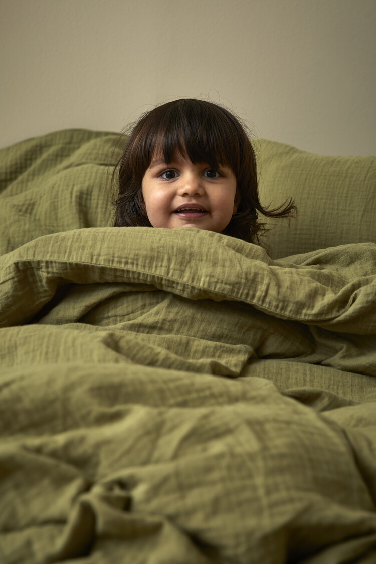 By KlipKlap By KlipKlap Duvet cover set dusty olive junior 100x140