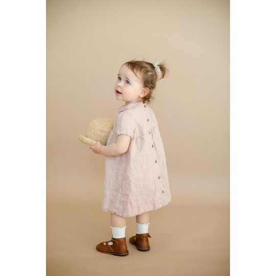 La Petite Alice La Petite Alice Linen dress Jenny pastel pink