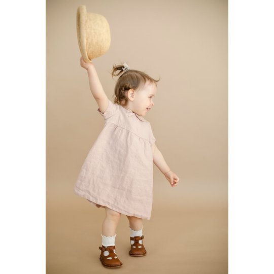 La Petite Alice La Petite Alice Linnen jurk Jenny roze