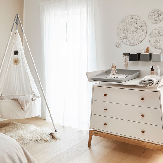 Leander Leander Matty aankleedkussen Pearl Grey