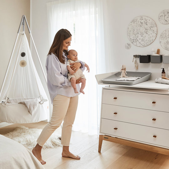 Leander Leander Matty aankleedkussen Pearl Grey