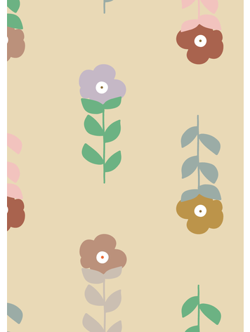 Bibelotte Bibelotte | Behang fleurtje geel