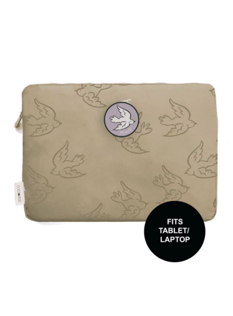 Studio Loco Studio Loco Ipad sleeve Bird mustard