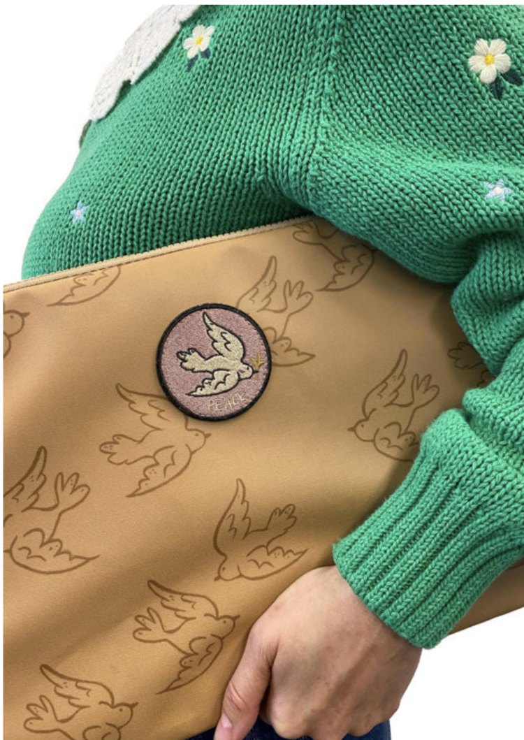 Studio Loco Studio Loco Ipad sleeve Bird mustard