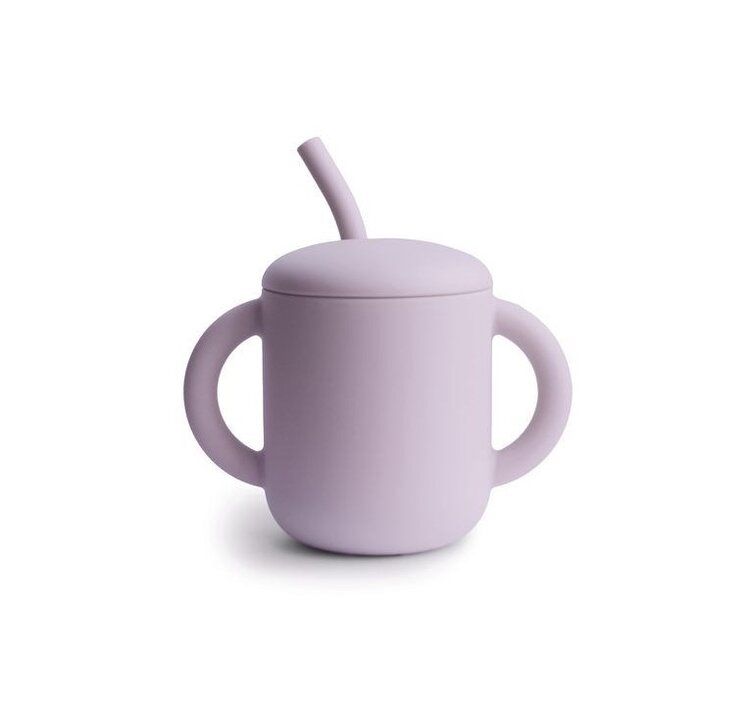 Mushie Mushie | Oefenbeker+rietje soft lilac