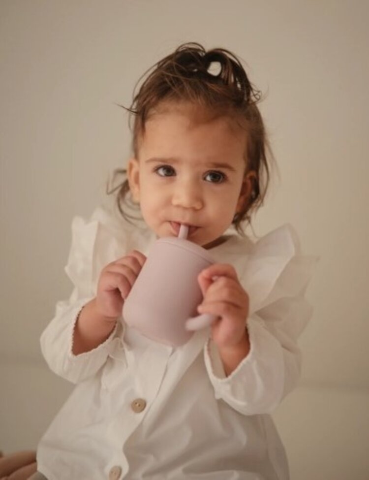 Mushie Mushie | Oefenbeker+rietje soft lilac