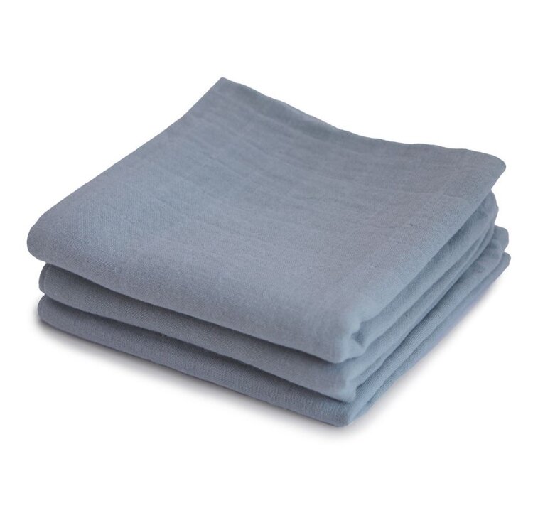 Mushie Mushie | Hydrofiele doeken blauw (3st)