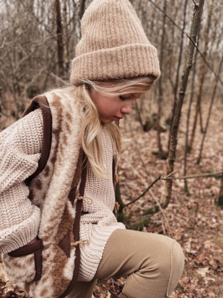 Alwero Alwero | Bodywarmer aran limited edition bruin/beige