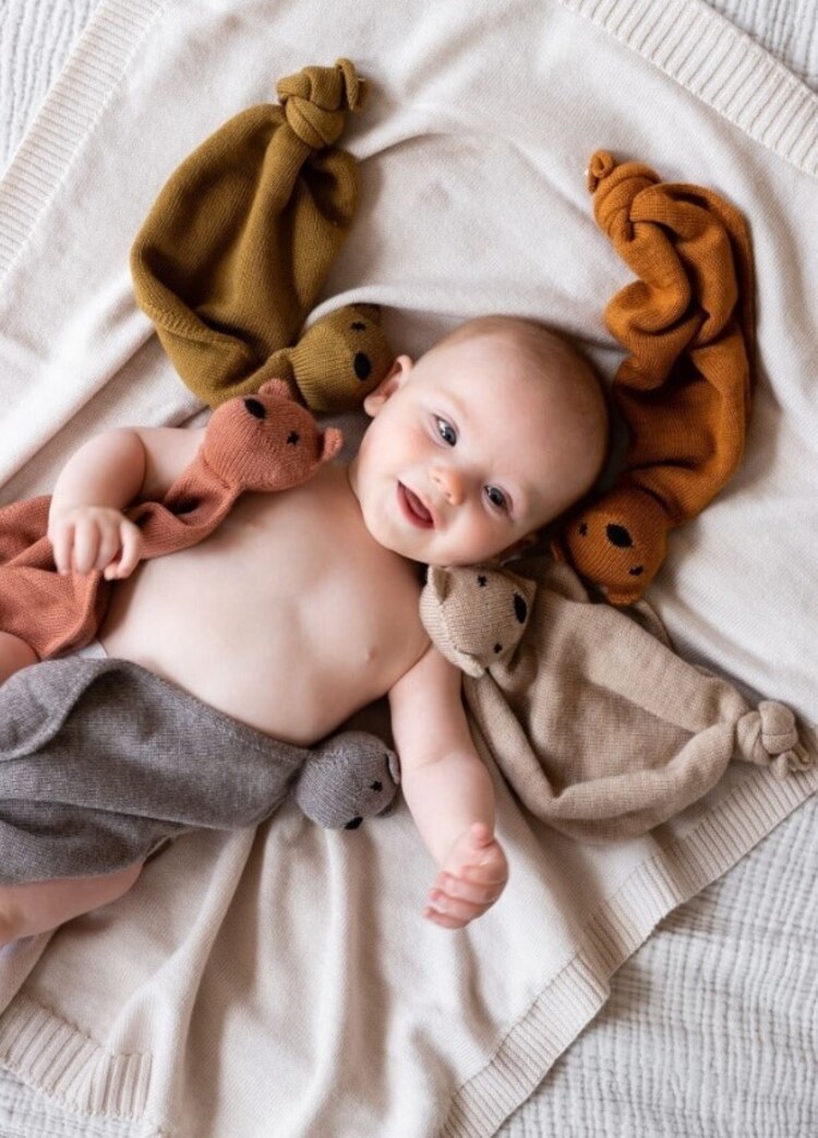 Hvid Hvid | Knuffeldoek Teddy Tokki Blush