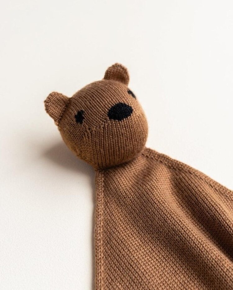 Hvid Hvid | Knuffeldoek Teddy Tokki Chocolate