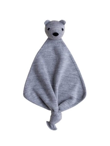 Hvid Hvid | Knuffeldoek Teddy Tokki Grey melange
