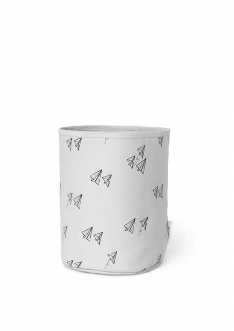 Liewood fabric basket ella paper plane dumbo grey