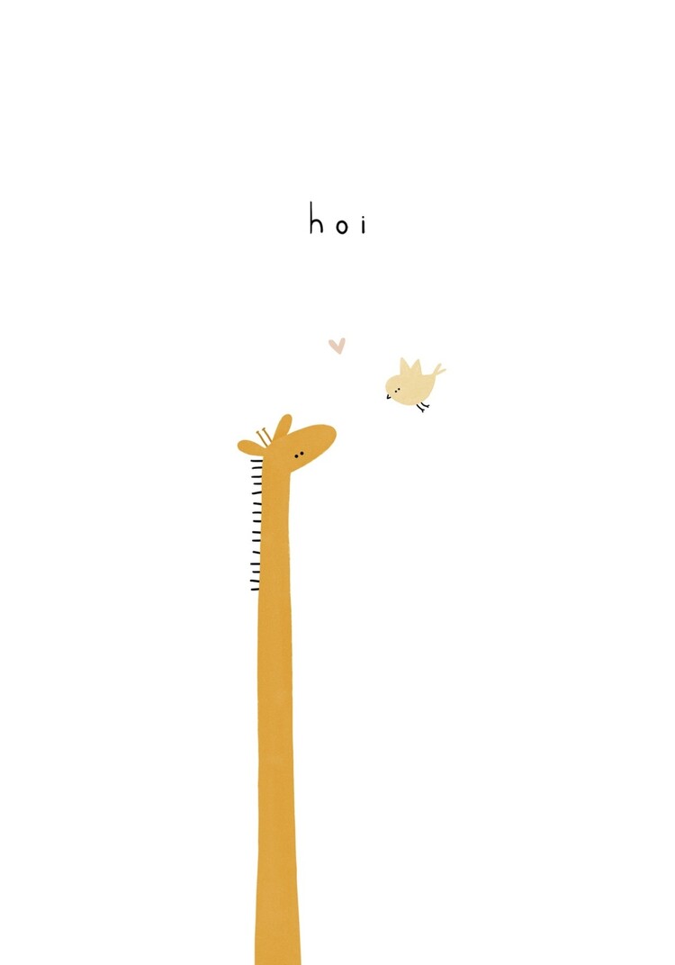 Klein Liefs Klein Liefs | Wenskaart Hoi giraffe