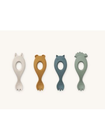Liewood Liewood | Vorkjes liva silicone faune multi mix 4pack