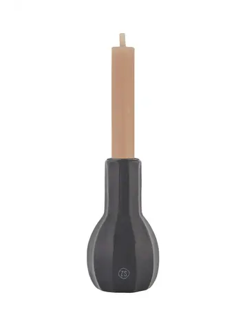 Zusss Zusss | Kandelaar keramiek lijnen zwart