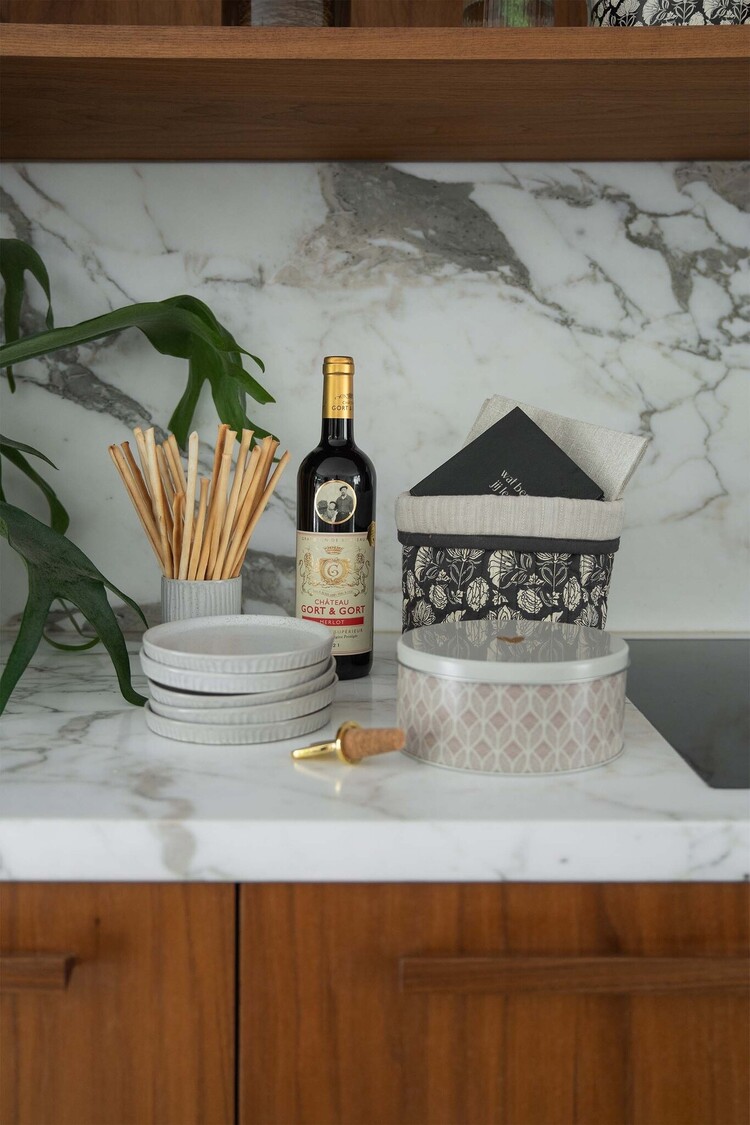 Zusss Zusss | Opbergmand gewatteerd S peper en zout/antracietgrijs