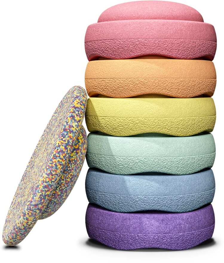 Stapelstein Stapelstein | Rainbow set Pastel 6+1