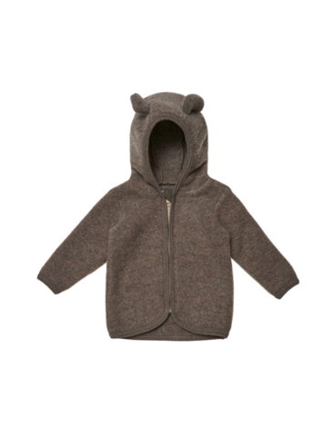 Huttelihut Huttelihut | Jas ears soft wool cocoa brown