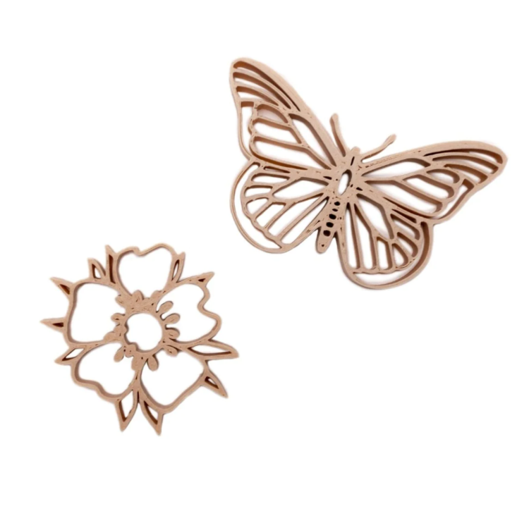 Grennn Grennn | Uitsteker vlinder en bloem