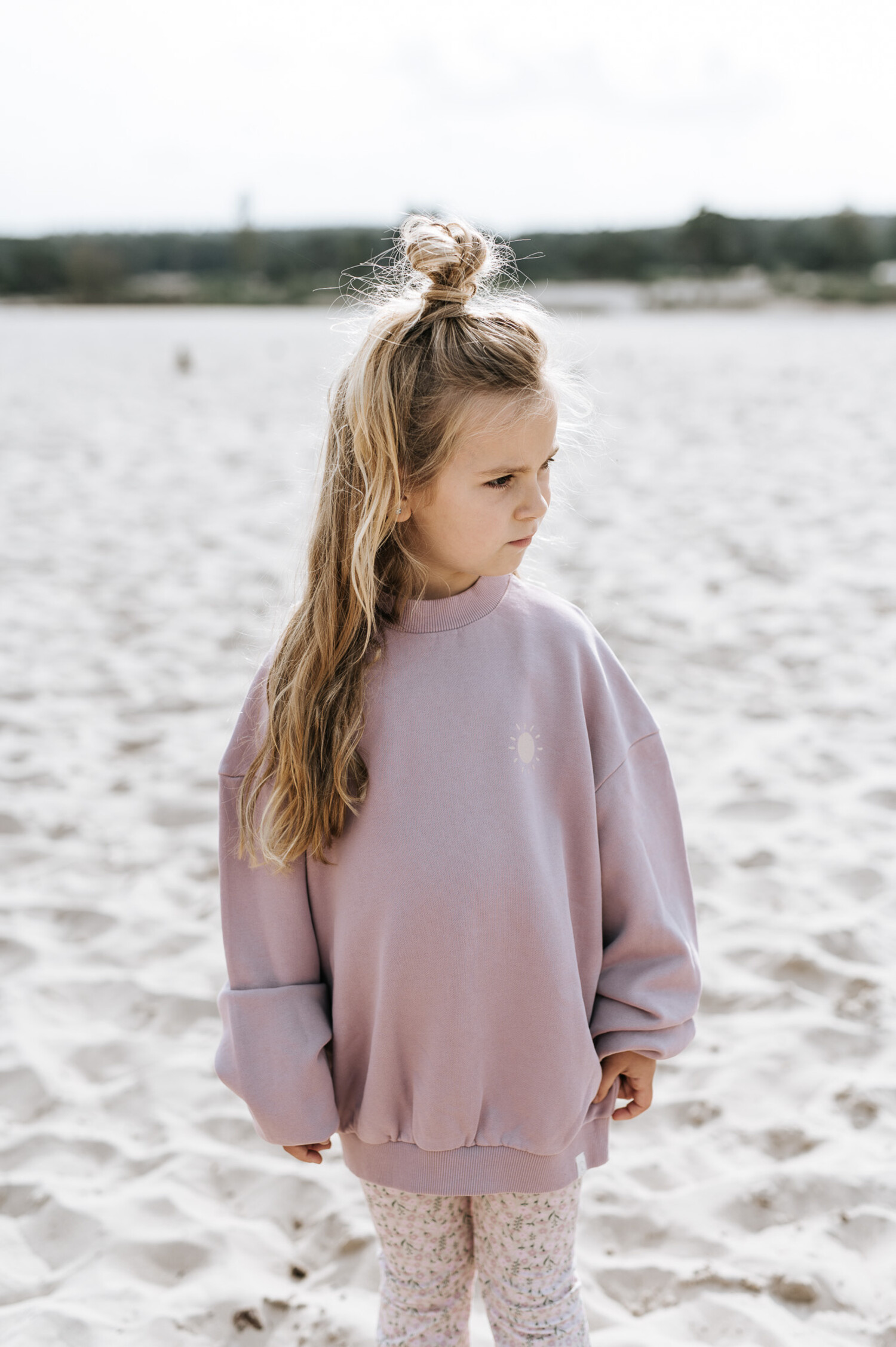 Navy Natural Oversized trui mauve CozyKidz