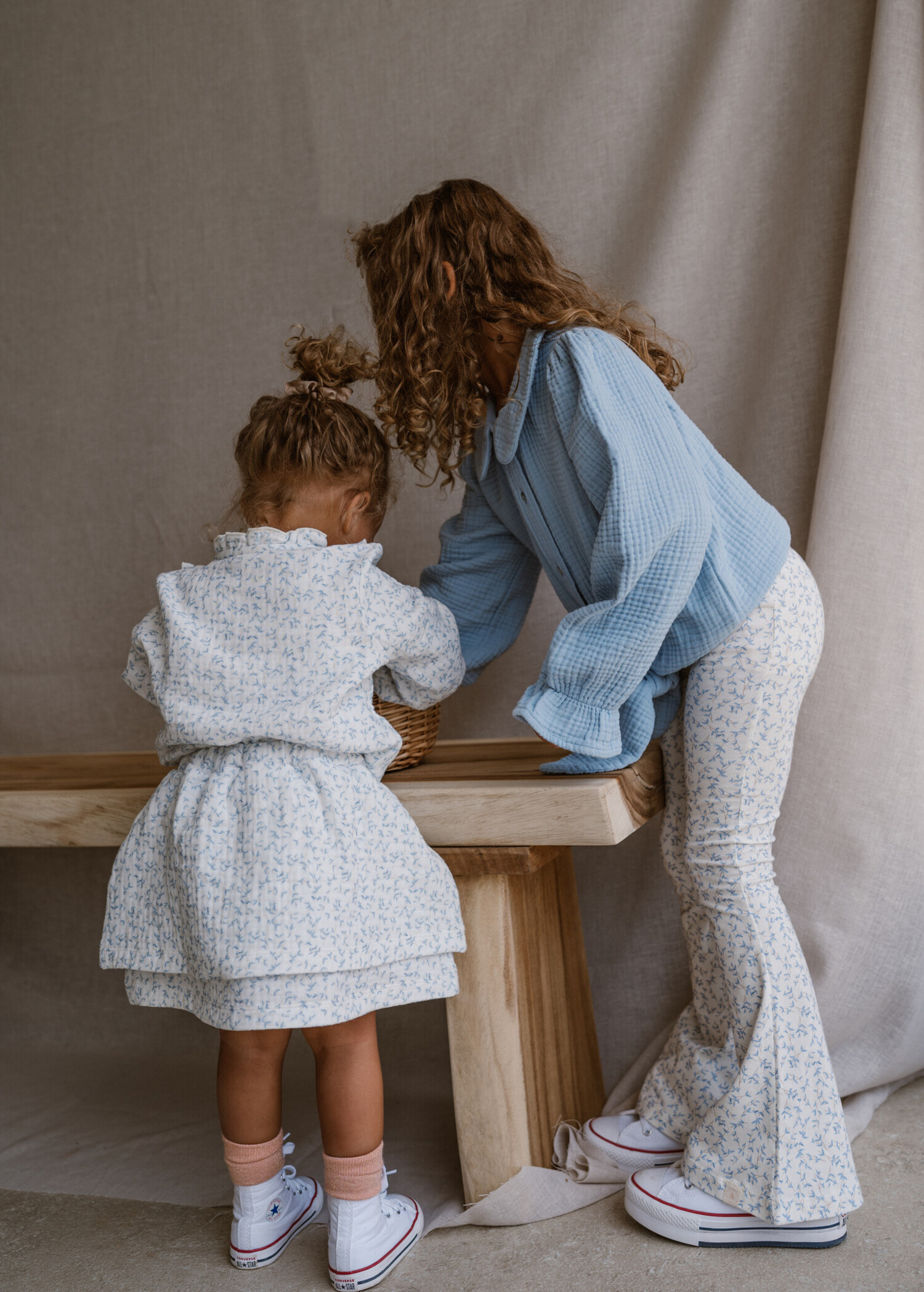 Navy Natural Legging flared blauw