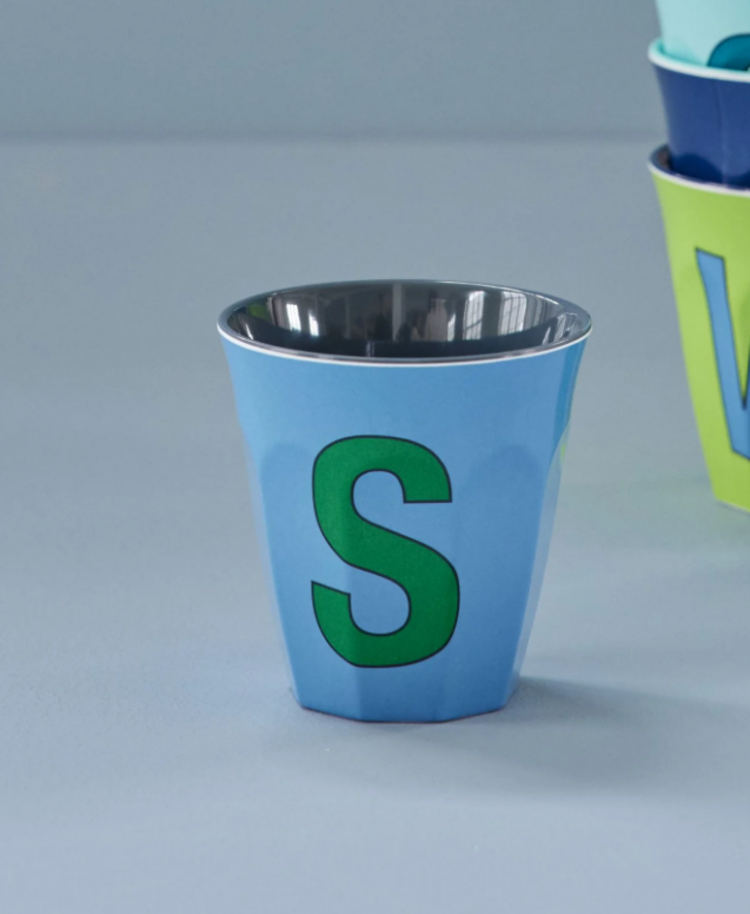 Rice Rice | Mok melamine stoffig blauw S