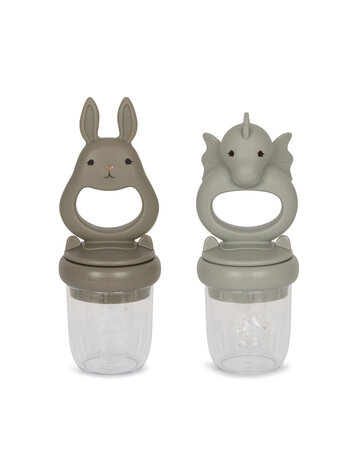 Konges Sløjd Konges Sløjd | Voedingsspeen fruit siliconen draak en konijn