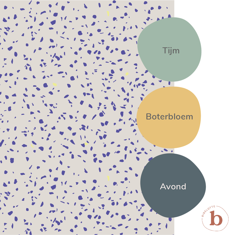 Bibelotte Bibelotte | Behang Terrazzo Kobalt