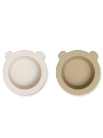 Liewood Liewood | Siliconen kommetjes peony 2st sandy oat