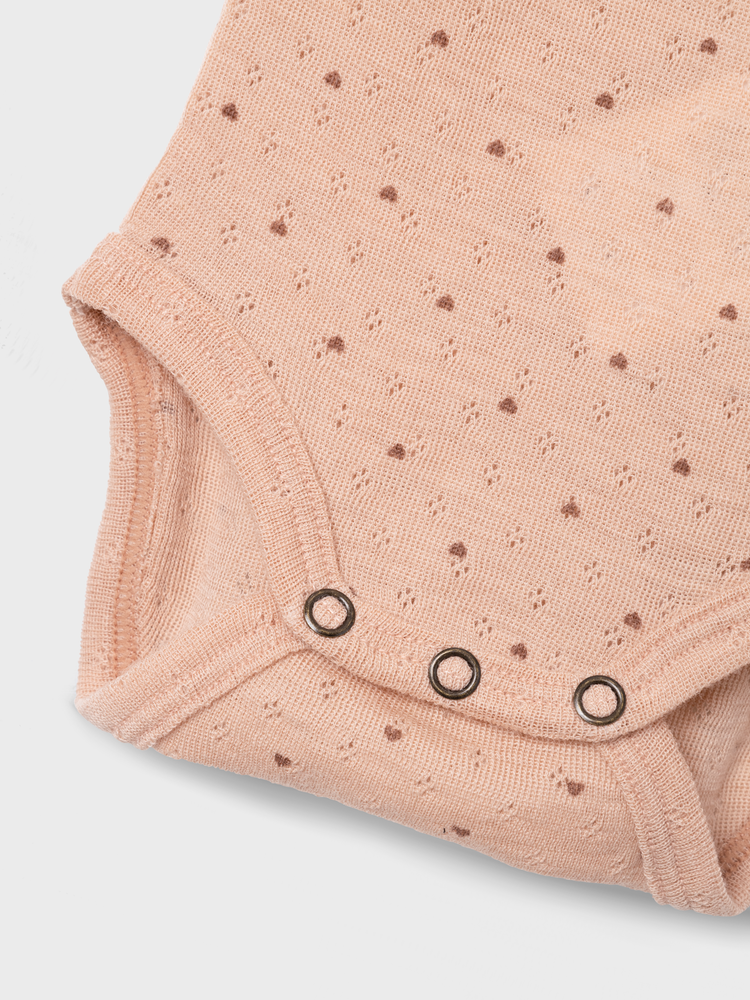 Lil Atelier Lil Atelier | Wollen romper Nava rugby tan