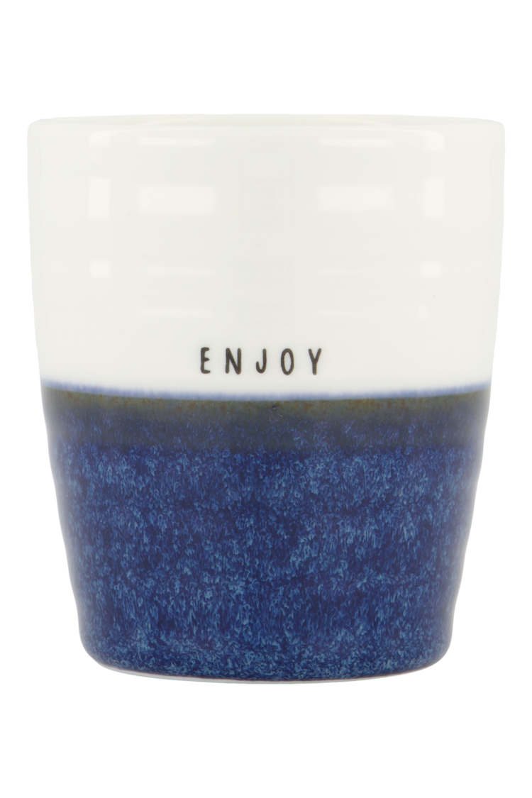 Zusss Zusss | Koffiemok enjoy donkerblauw/ wit