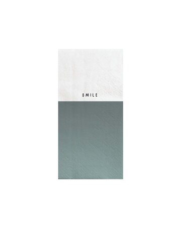 Zusss Zusss | Servetten smile grijsblauw/wit