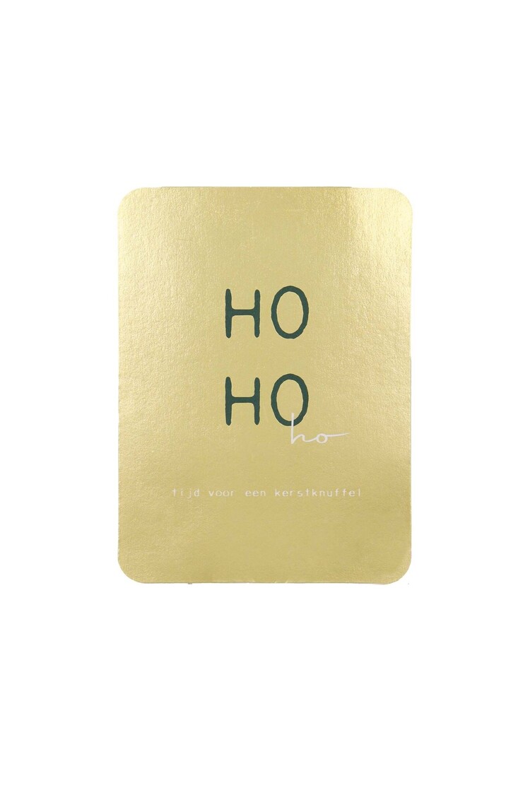 Zusss Zusss | Ansichtkaart hohoho goud